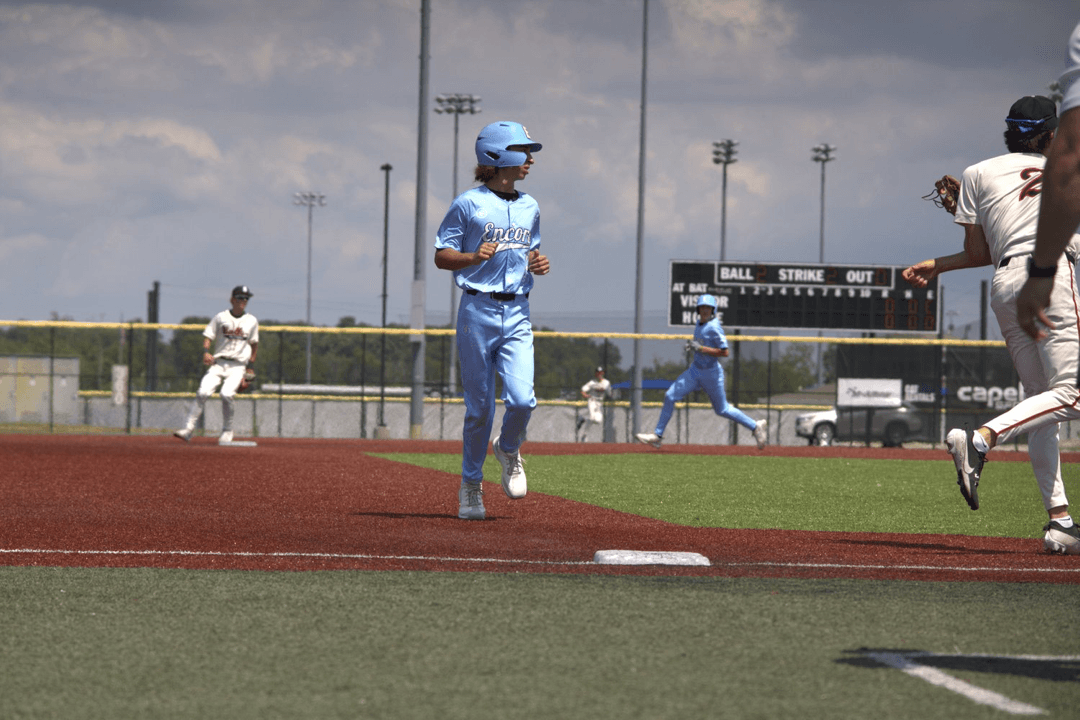 Player running the bases